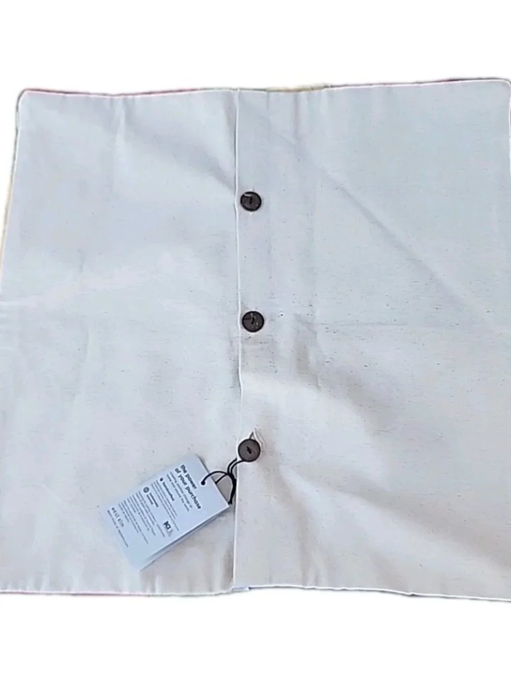 NEW West Elm Handcrafted Geometric Modernist Abstract Linen Square Pillow Case